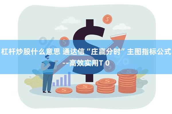 杠杆炒股什么意思 通达信“庄赢分时”主图指标公式--高效实用T 0