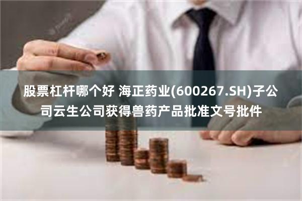 股票杠杆哪个好 海正药业(600267.SH)子公司云生公司获得兽药产品批准文号批件