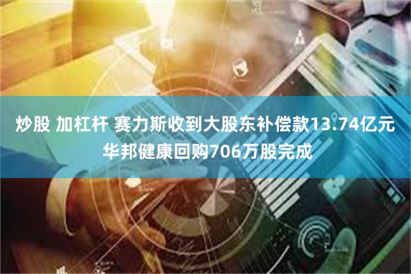 炒股 加杠杆 赛力斯收到大股东补偿款13.74亿元 华邦健康回购706万股完成