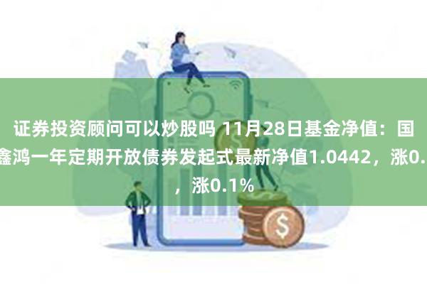 证券投资顾问可以炒股吗 11月28日基金净值：国泰鑫鸿一年定期开放债券发起式最新净值1.0442，涨0.1%